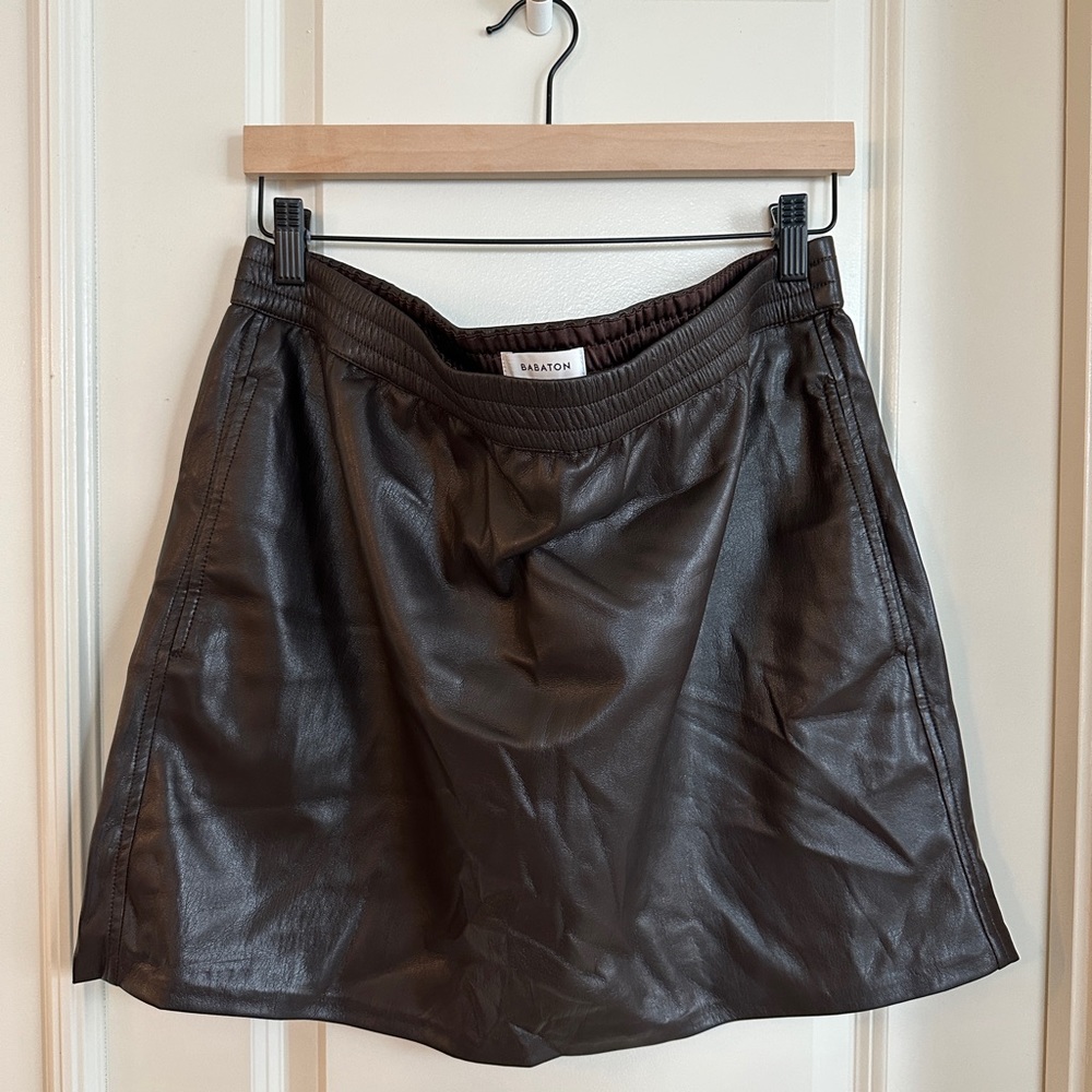 Size XL elastic waist Babaton (Aritzia) vegan leather skirt